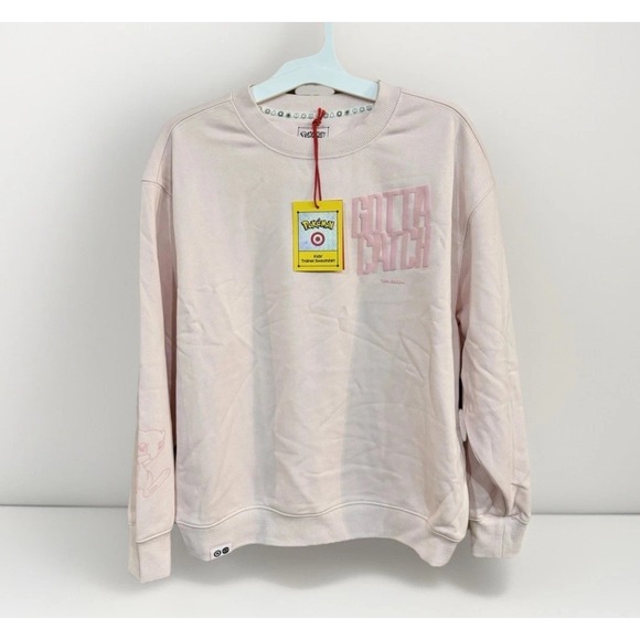Target Other - Pokemon x Target Pink Mew Sweatshirt Rare exclusive Gotta Catch 'Em All Kid's M